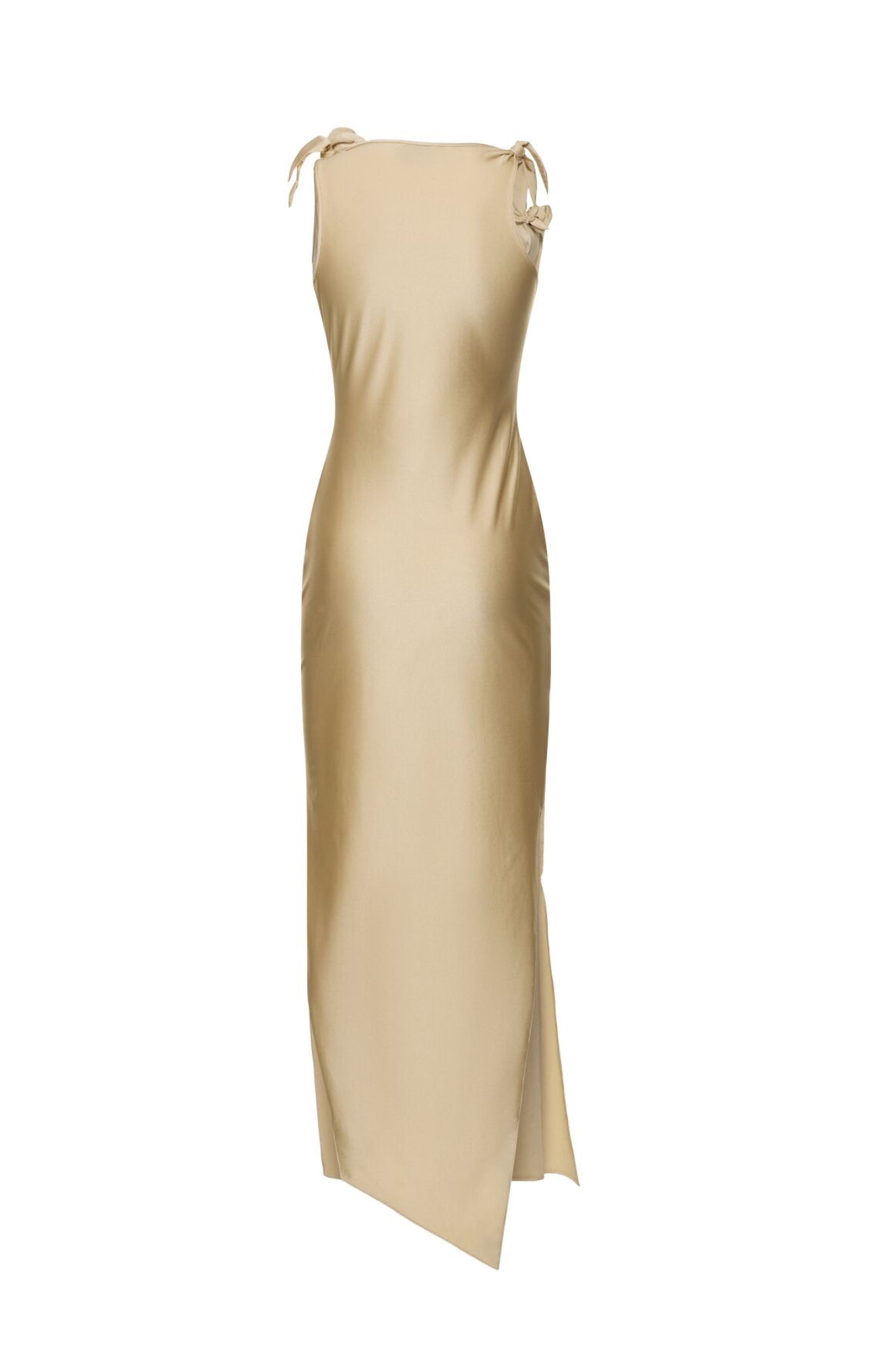 Coperni Asymmetric Flower Stretch Jersey Gown