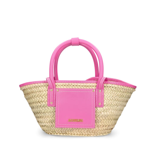 Jacquemus Le Petit Panier Soli Raffia Leather Bag