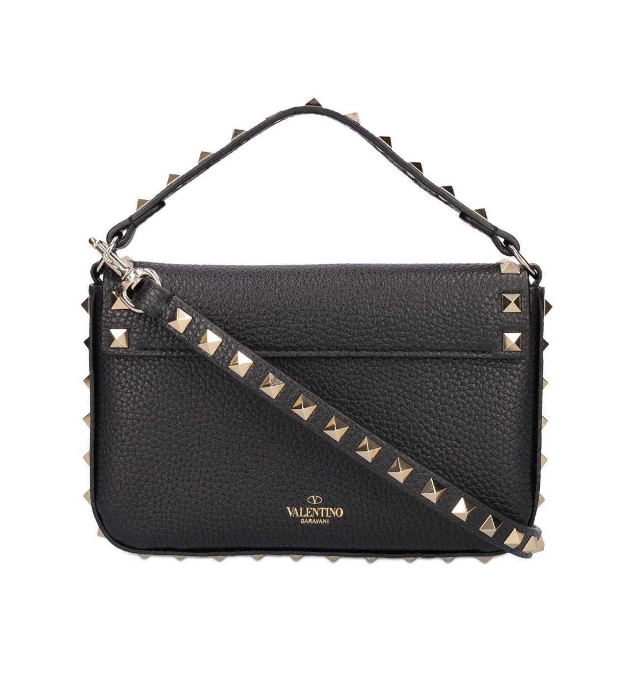 Valentino Garavani Small Rockstud Leather Top Handle Bag