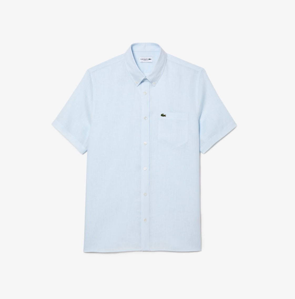 Lacoste Men’s Short Sleeve Linen Shirt