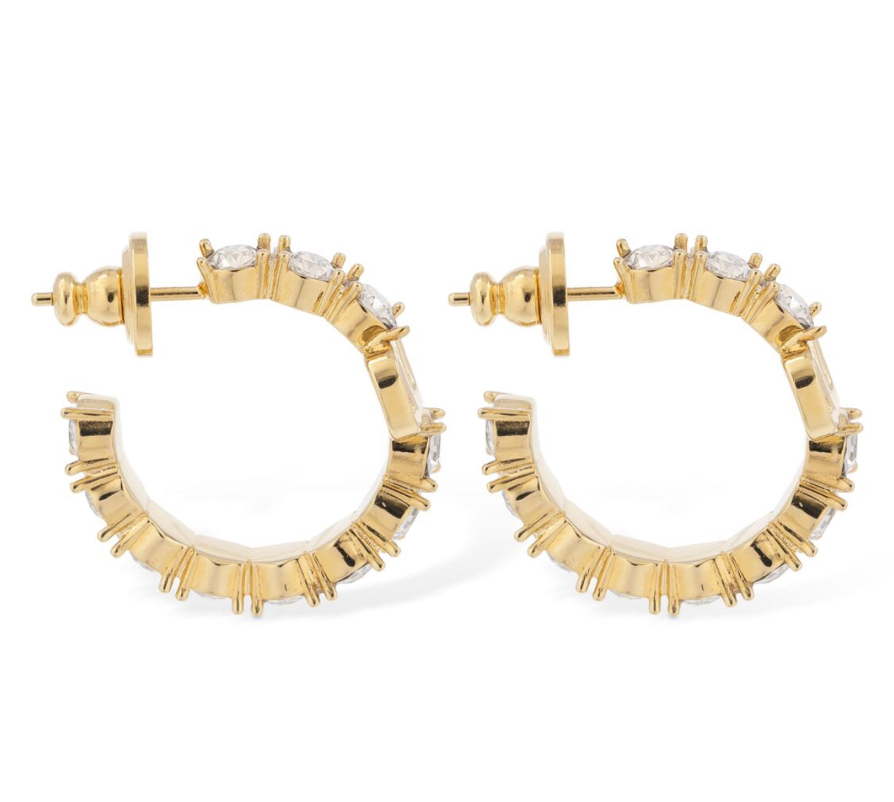 Valentino Garavani V Logo Signature Strass Hoop Earrings