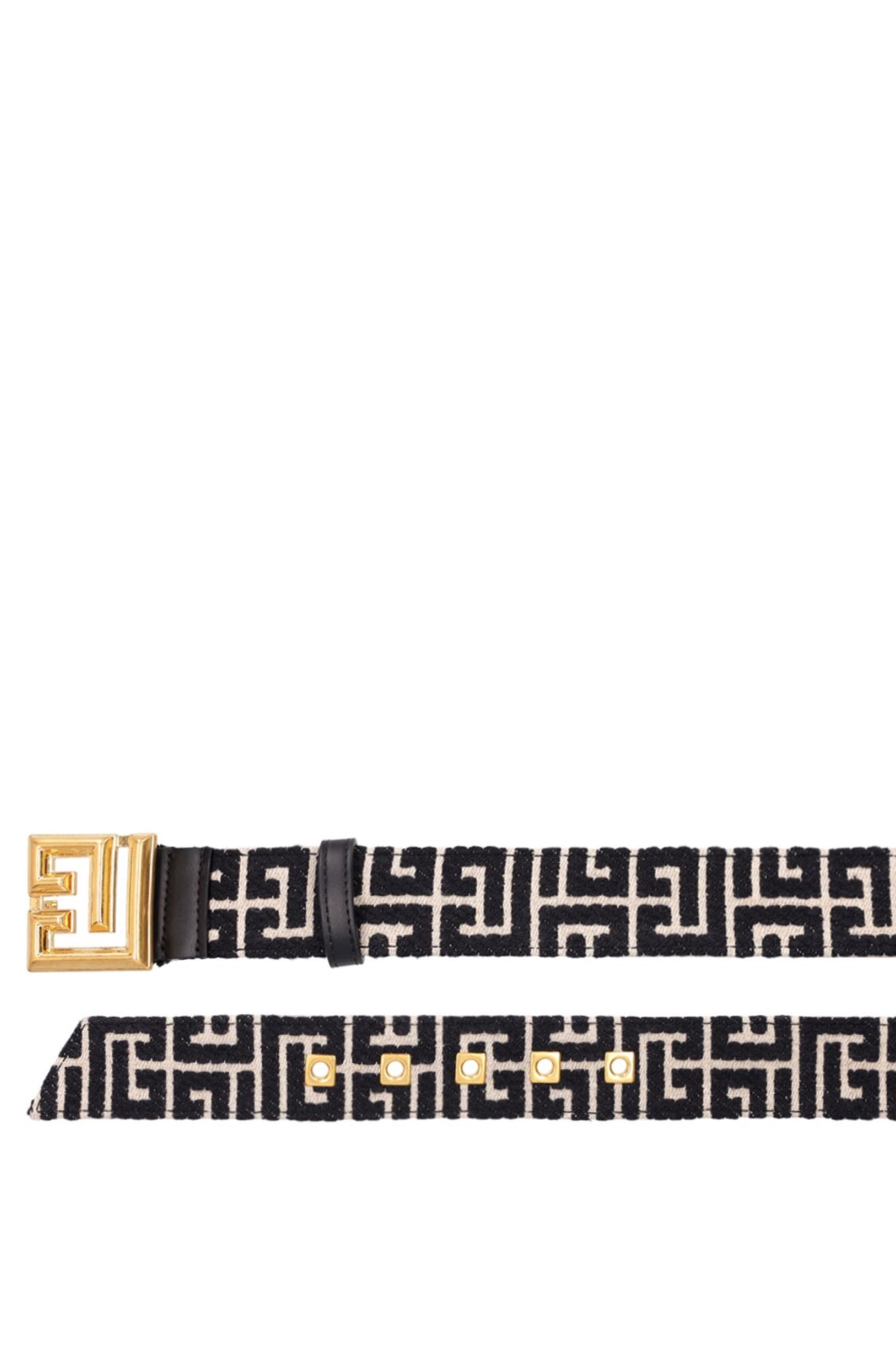 Balmain 3.5cm Monogram Jacquard Pb-Belt