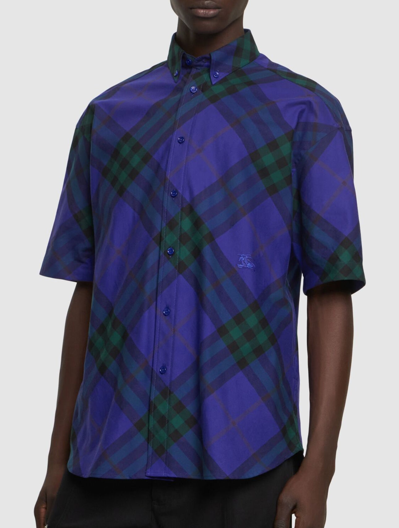 Burberry Logo Check Printed Cotton Shirt