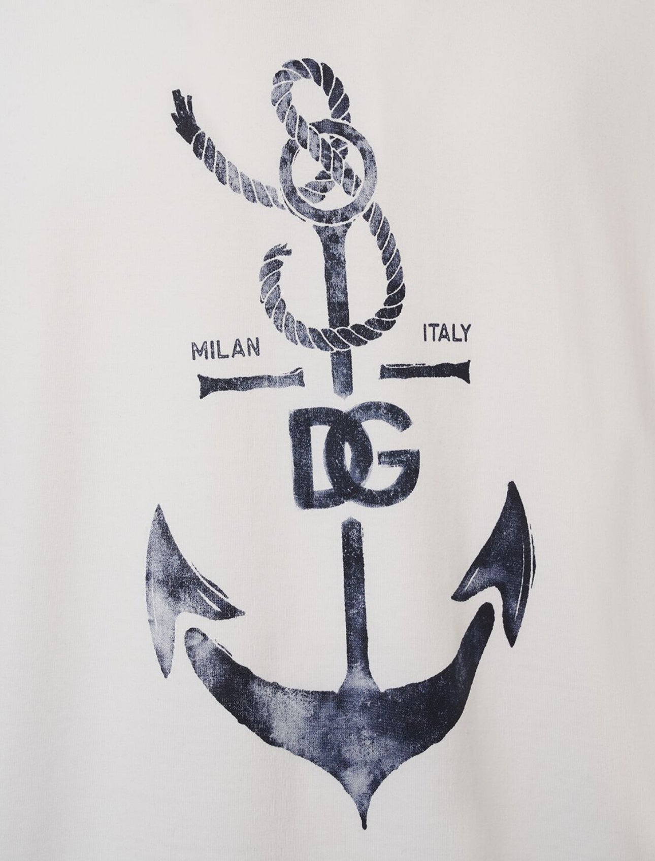 Dolce & Gabbana Anchor Printed Cotton Jersey T-shirt