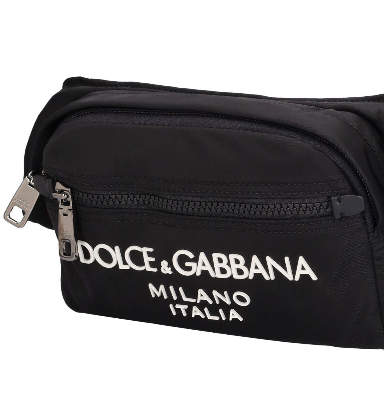 Dolce & Gabbana Rubberized Logo Nylon Belt Bag