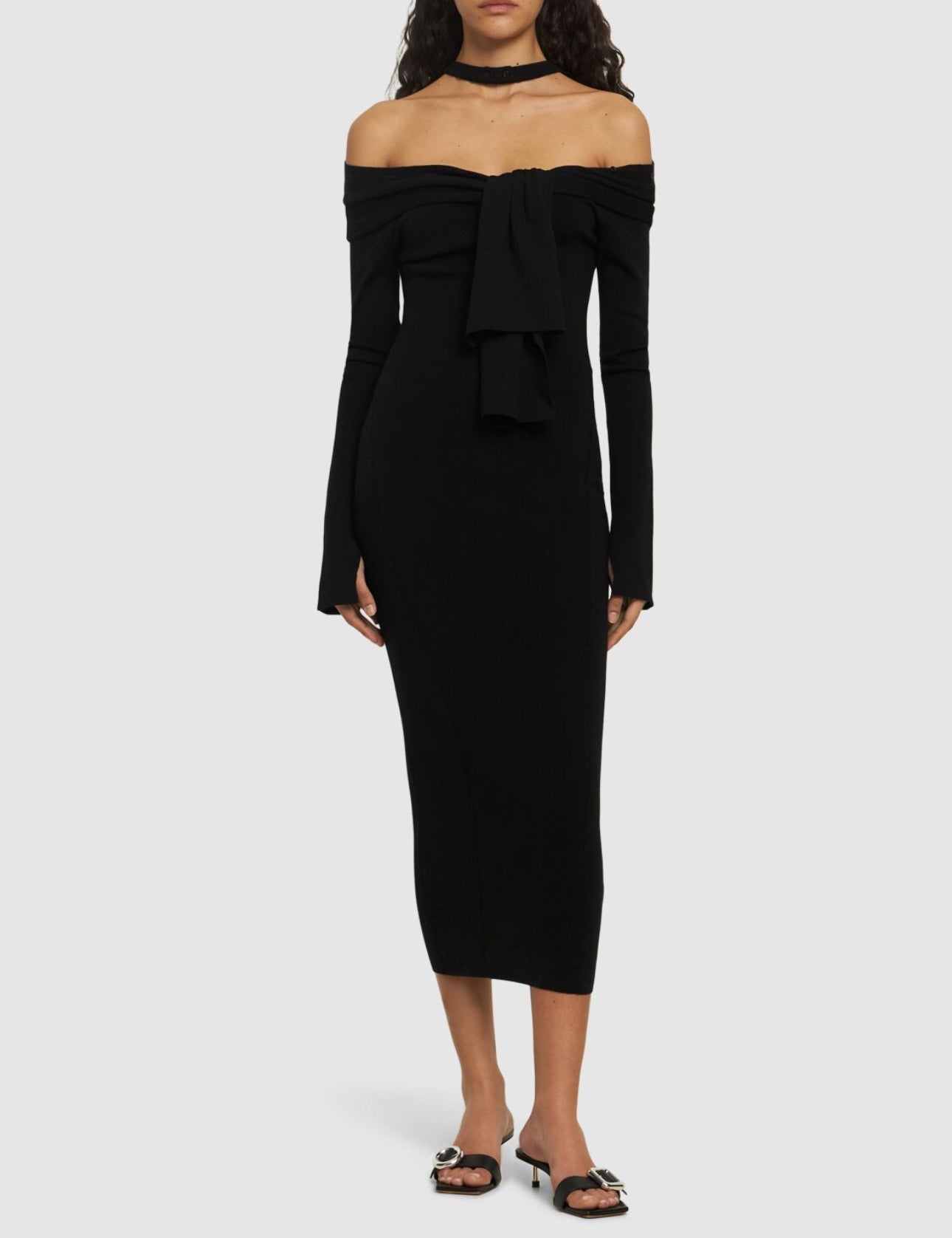 Jacquemus La Robe Doble Knit Dress W/ Knot