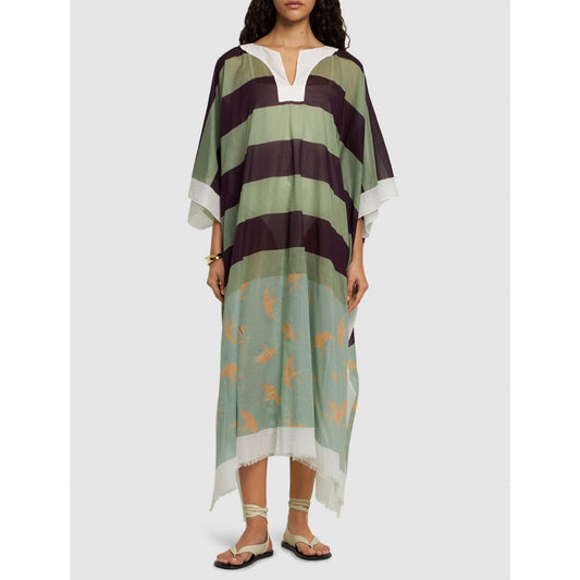 Dries Van Noten Printed Cotton Voile Caftan