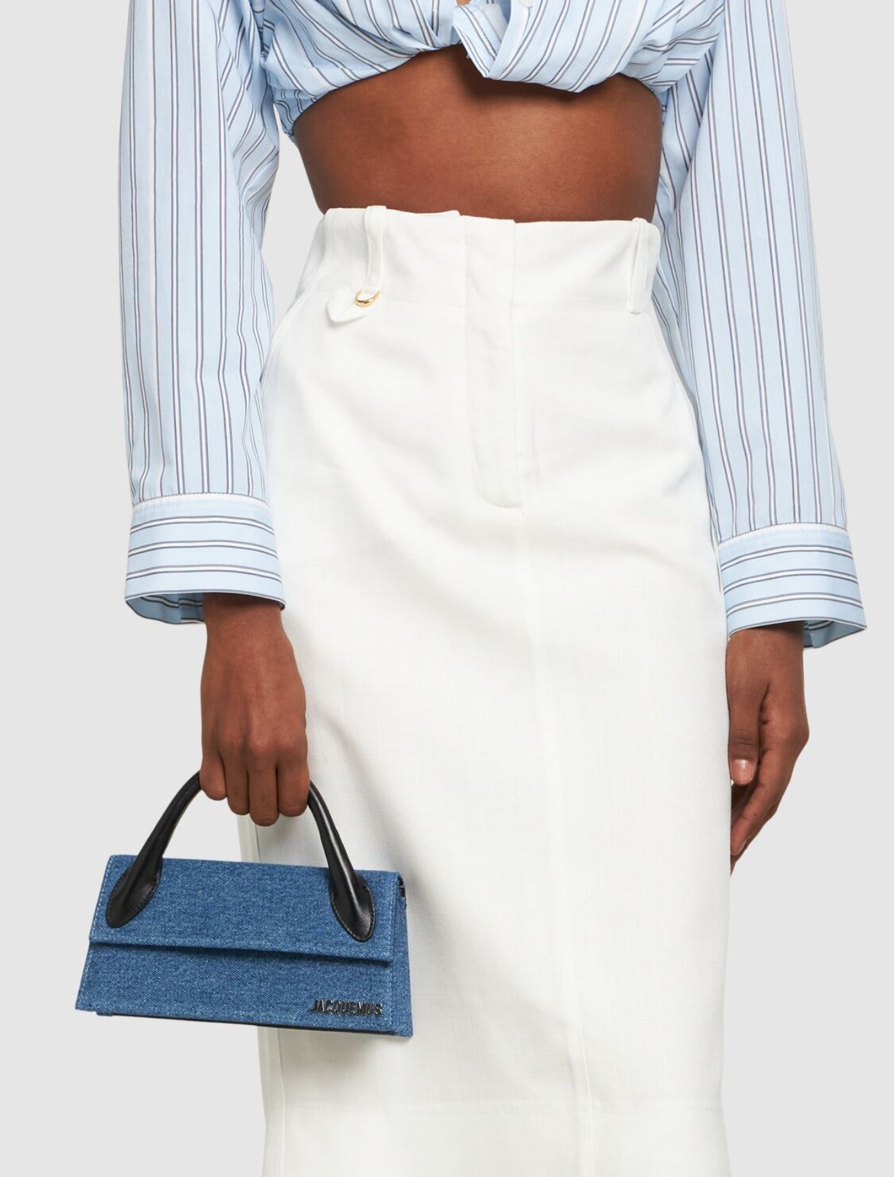 Jacquemus Le Chiquito Long Denim Top Handle Bag