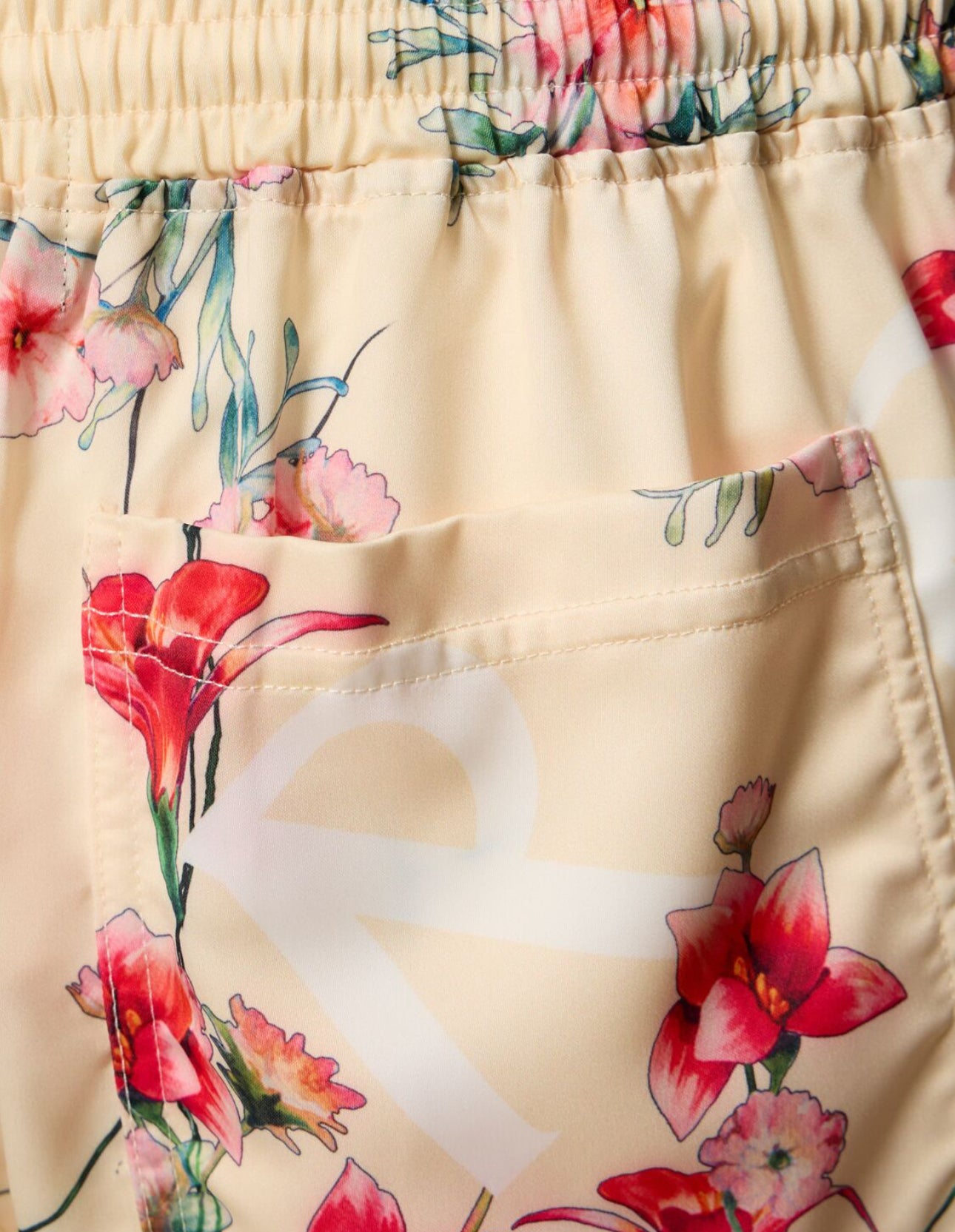 Represent Floral Printed Stretch Tech Logo Shorts