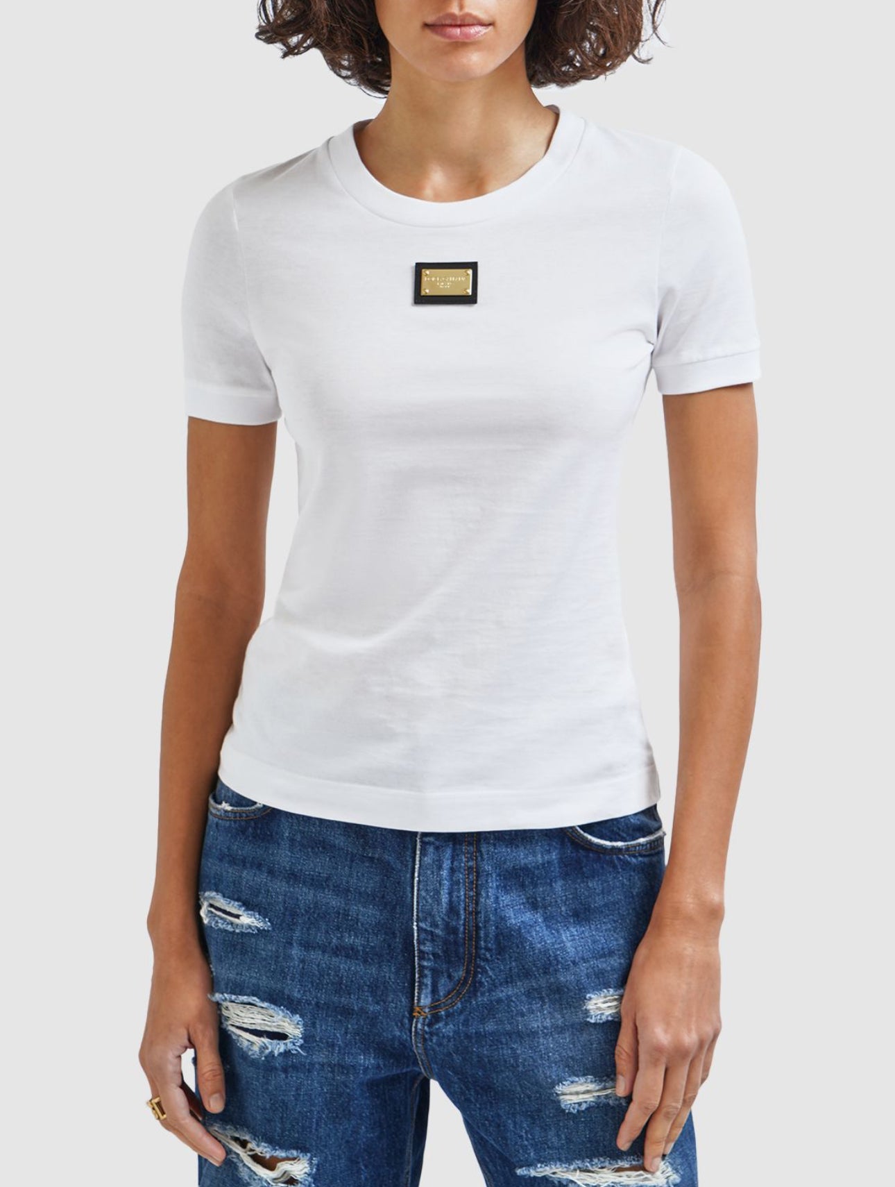 Dolce&Gabbana
Logo Plaque Cotton Jersey T-Shirt