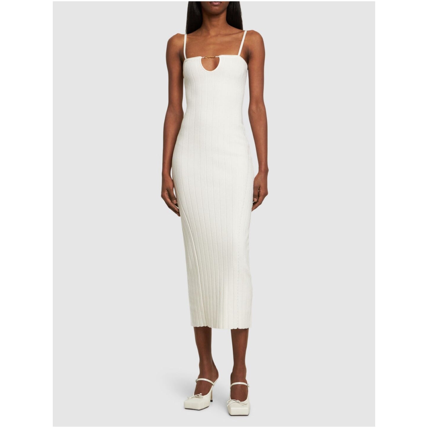 Jacquemus La Robe Sierra Bretelles Knit Midi Dress