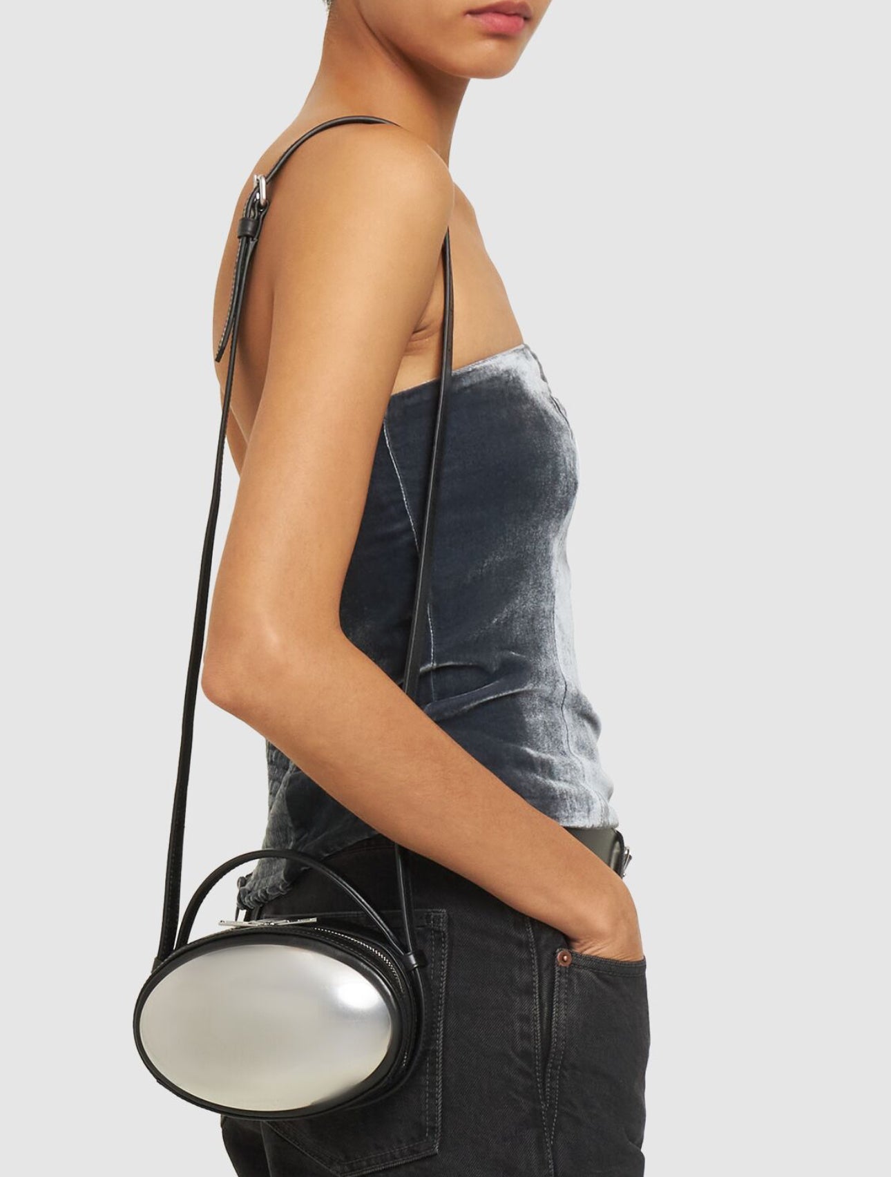 Alexander Wang Small Dome Leather Crossbody Bag