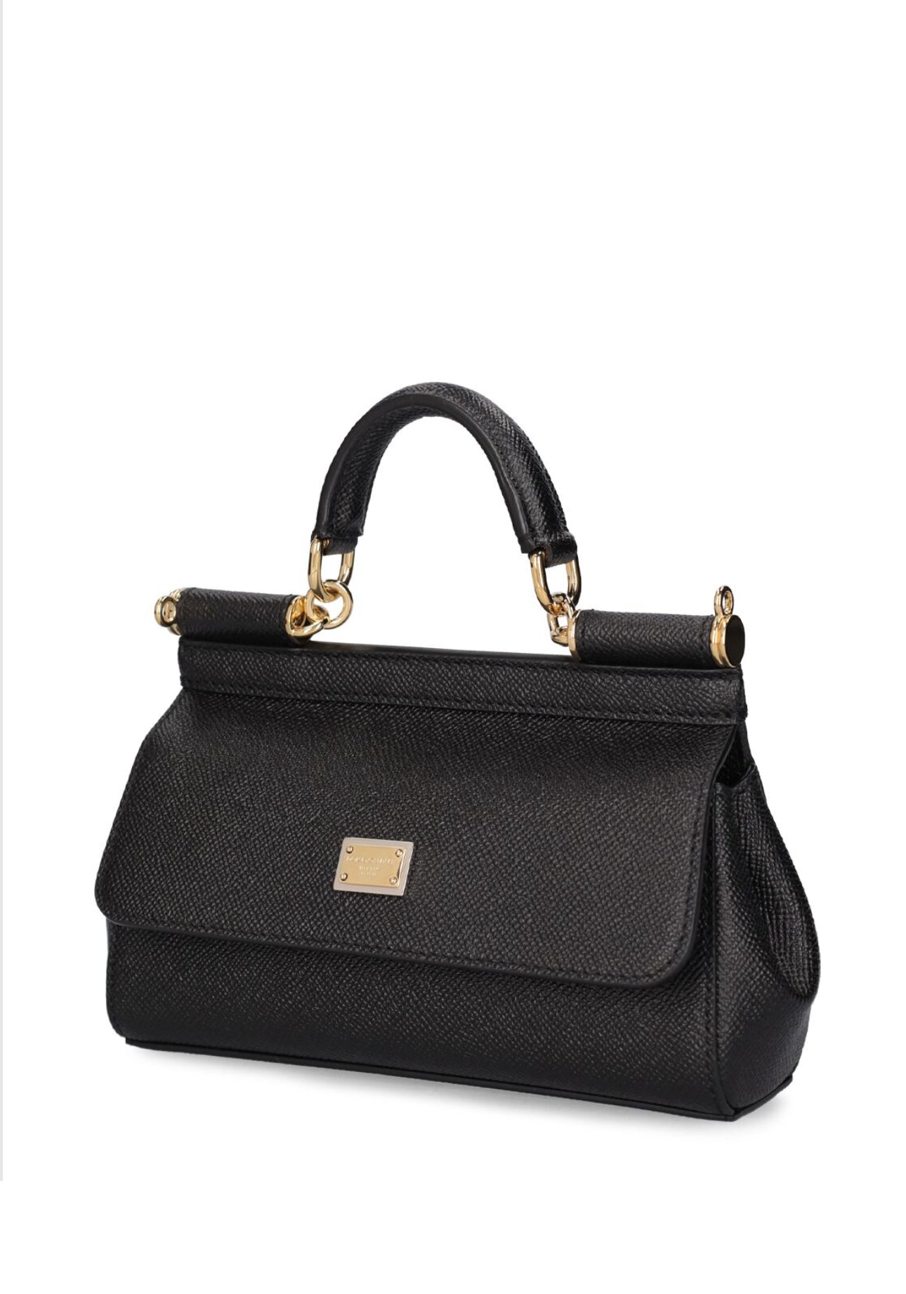 Dolce&Gabbana Mini Sicily Dauphine Leather Top Handle