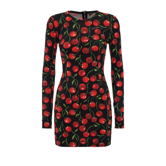 Dolce&Gabbana Cherry Print Jersey Mini Dress