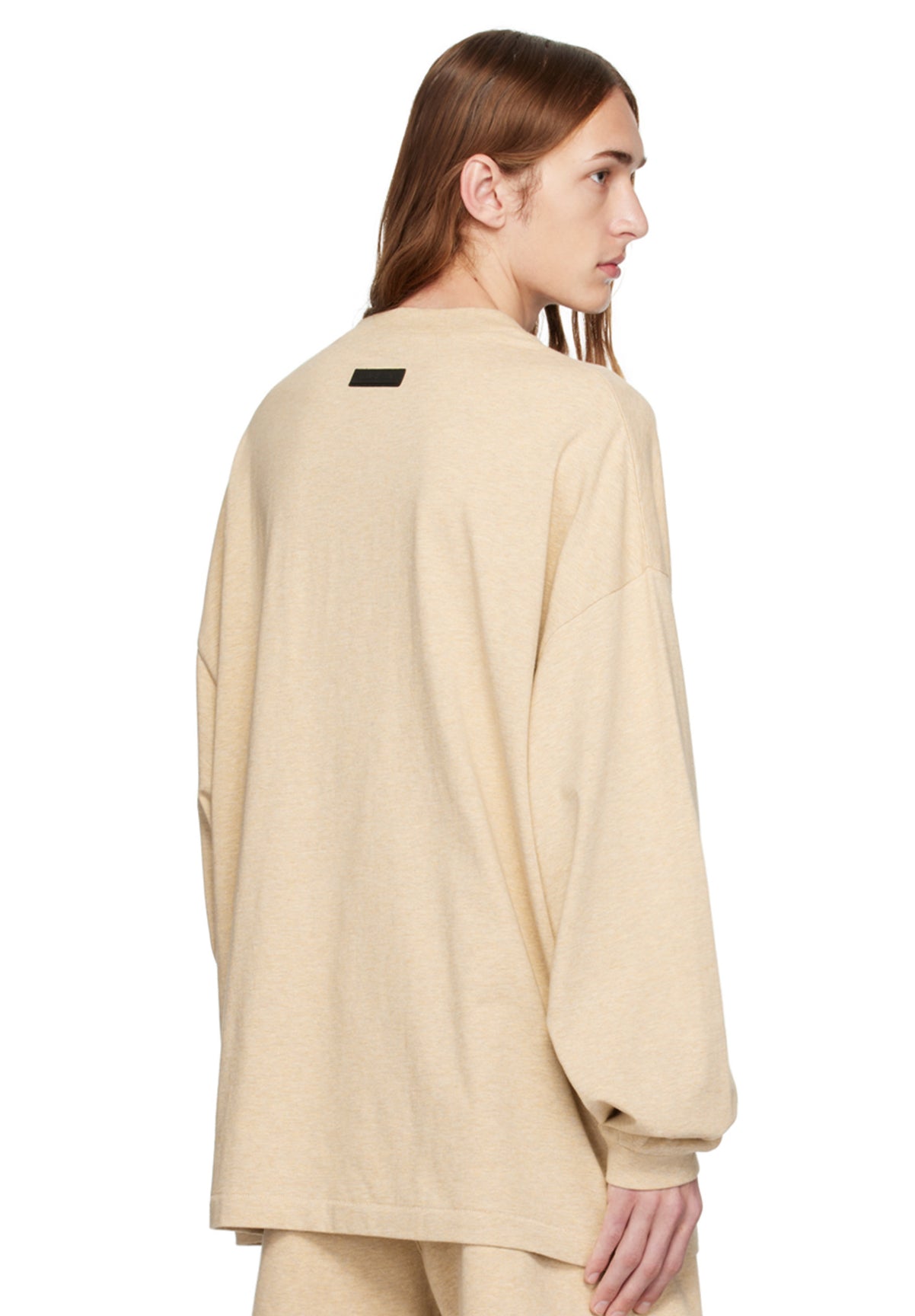 Fear Of God Essentials Beige Crewneck Long Sleeve T-shirt