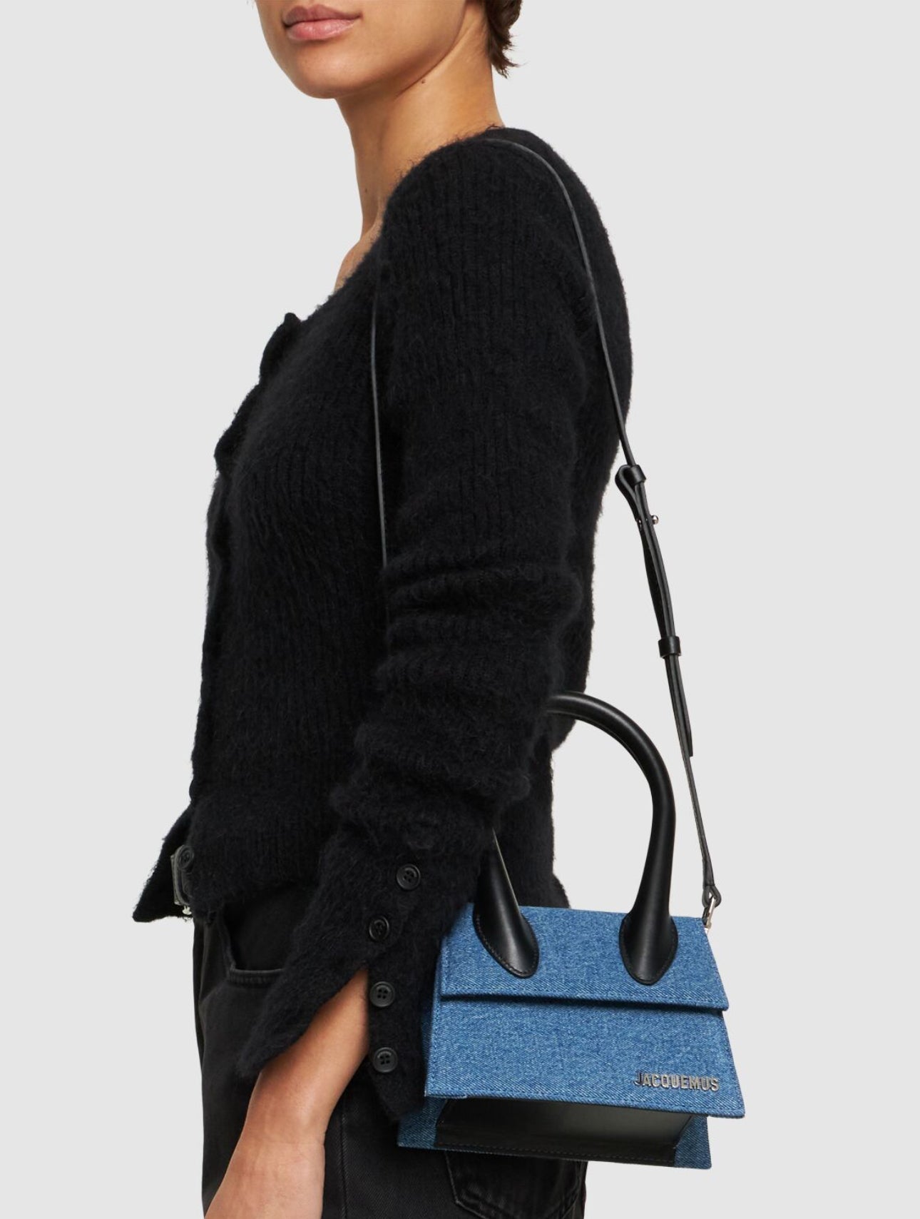 Jacquemus Le Chiquito Moyen Denim Top Handle Bag