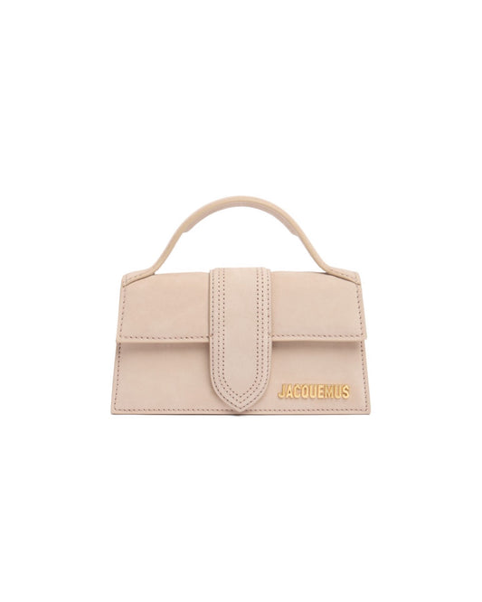 Jacquemus Le Bambino Nubuk Top Handle Bag Dark Beige