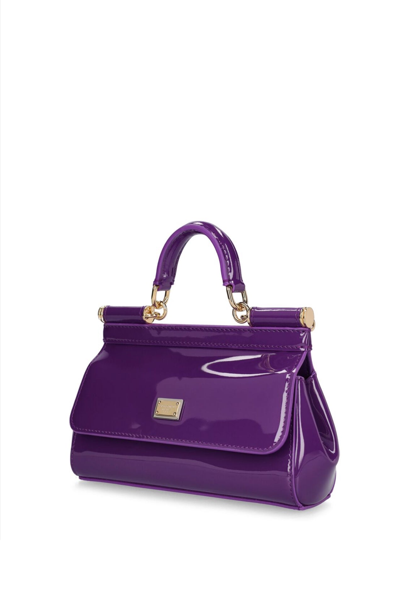 Dolce&Gabbana Mini Sicily Patent Leather Top Handle