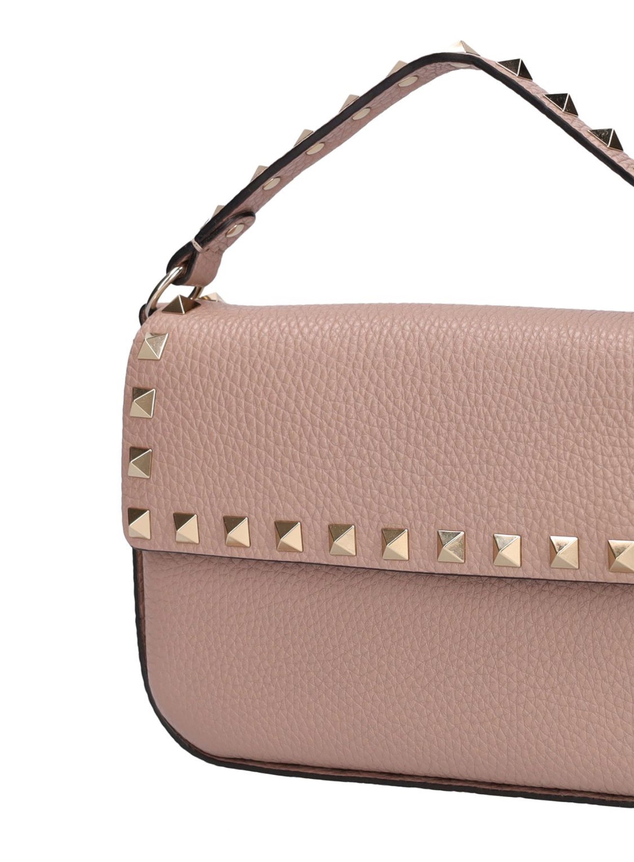 Valentino Garavani Small Rockstud Leather Top Handle Bag