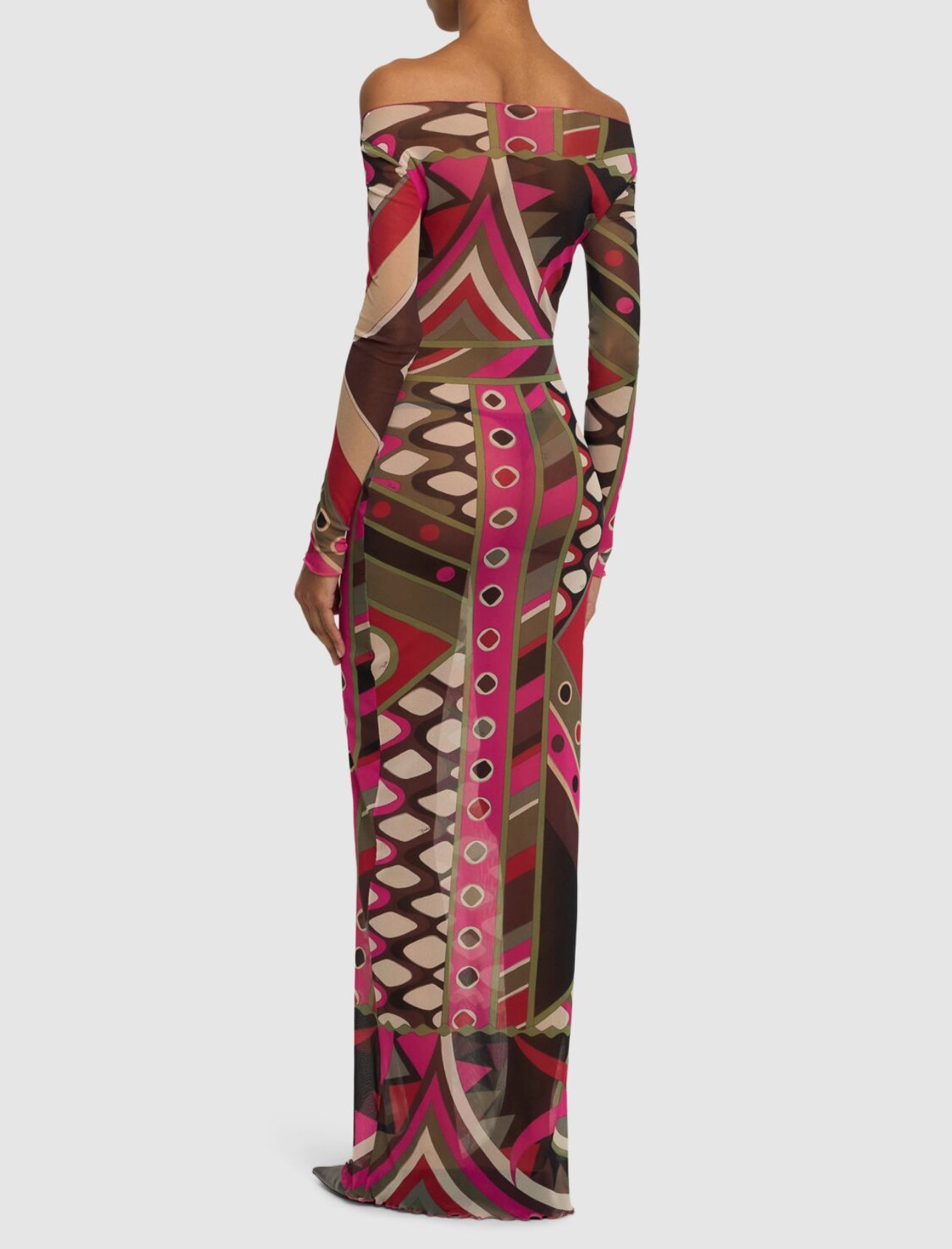 Pucci Printed Tulle Long Dress