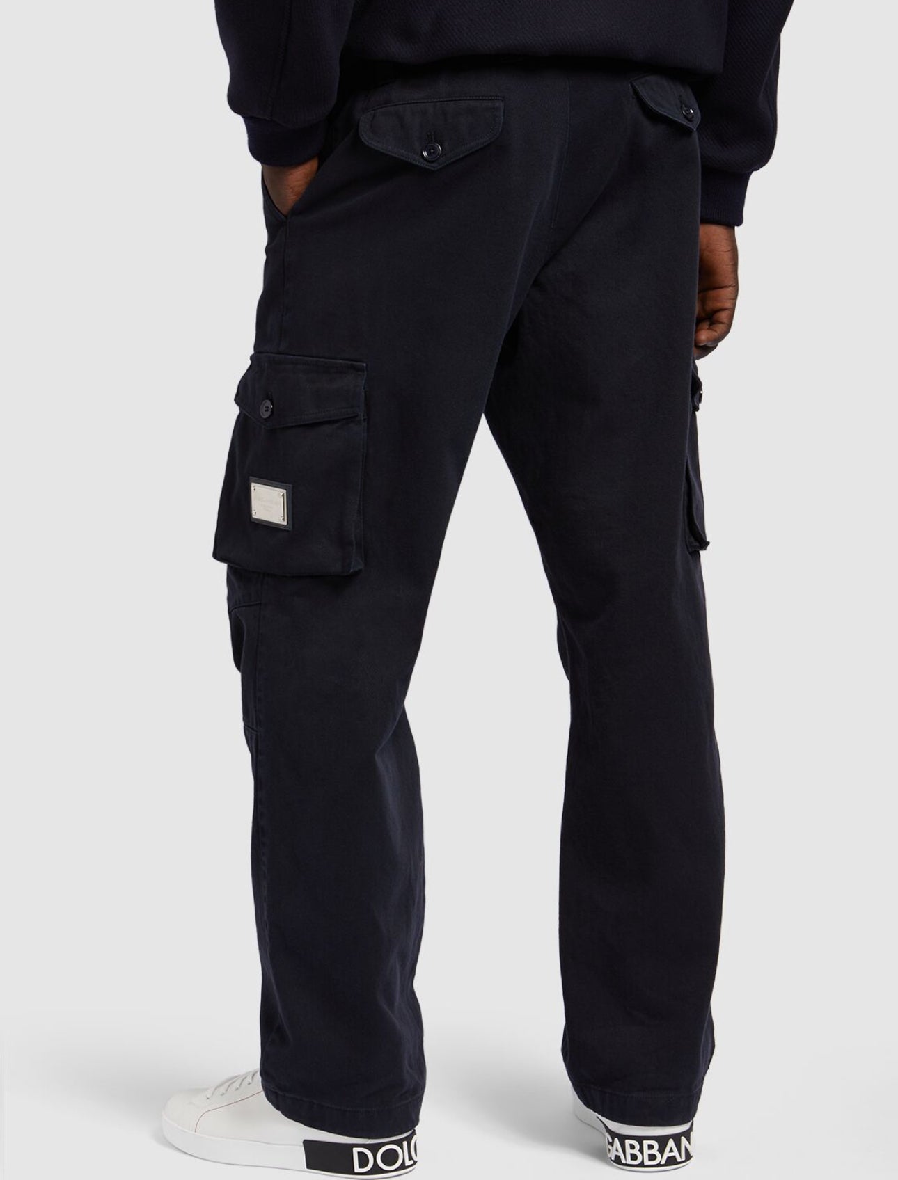 Dolce & Gabbana Wide Cotton Gabardine Cargo Pants