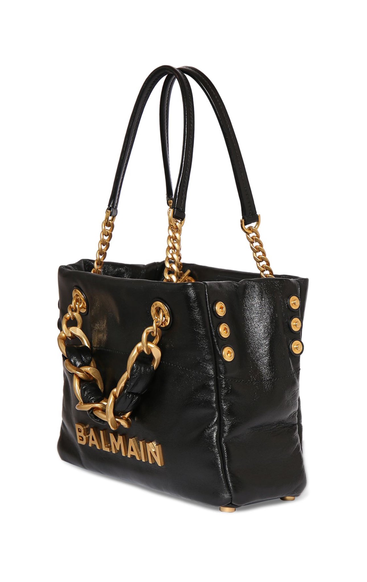 Balmain Small 1945 Soft Cabas Crinkled Leather