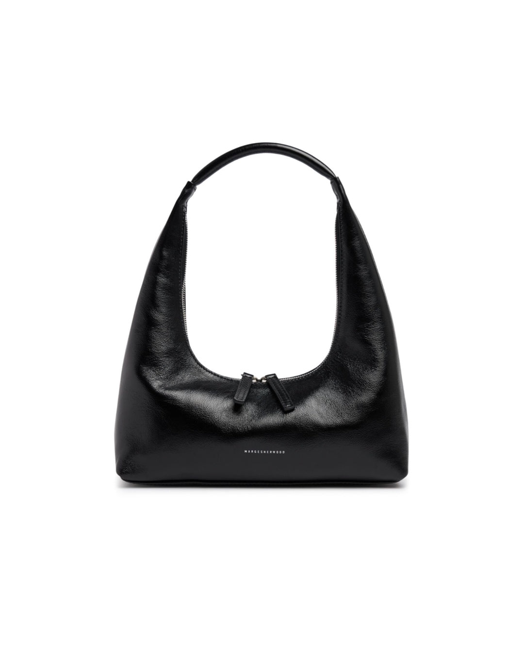 Marge Sherwood Hobo Glossy Leather Shoulder Bag