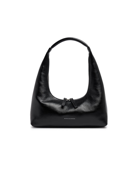 Marge Sherwood Hobo Glossy Leather Shoulder Bag