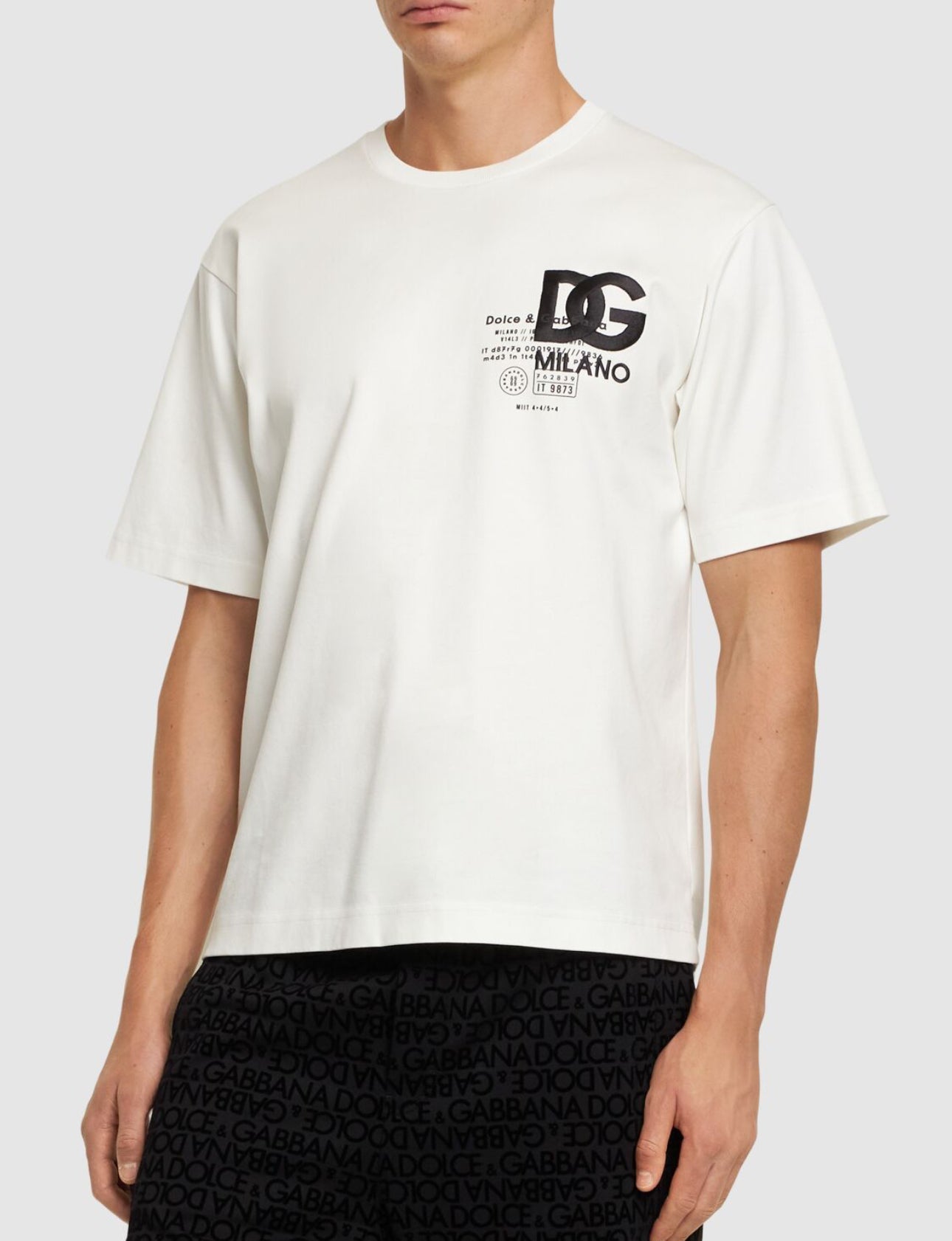 Dolce & Gabbana Embroidered Logo Cotton Jersey T-shirt