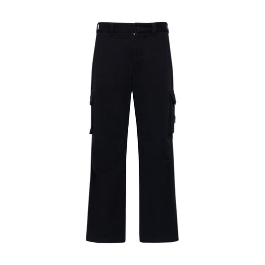 Dolce & Gabbana Wide Cotton Gabardine Cargo Pants