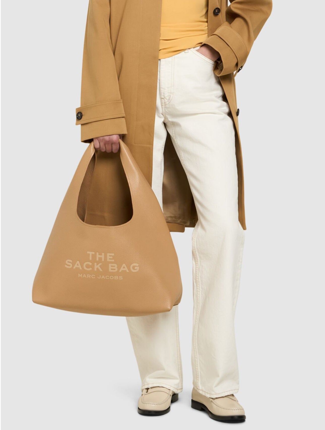 Marc Jacobs The Sack Leather Shoulder Bag Camel