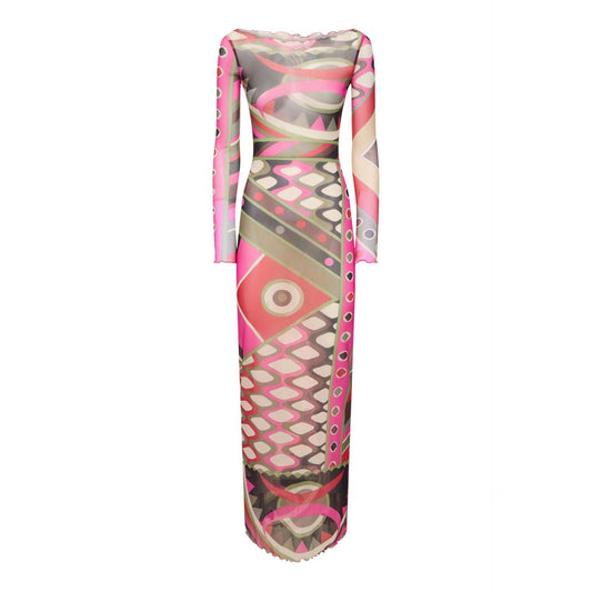 Pucci Printed Tulle Long Dress