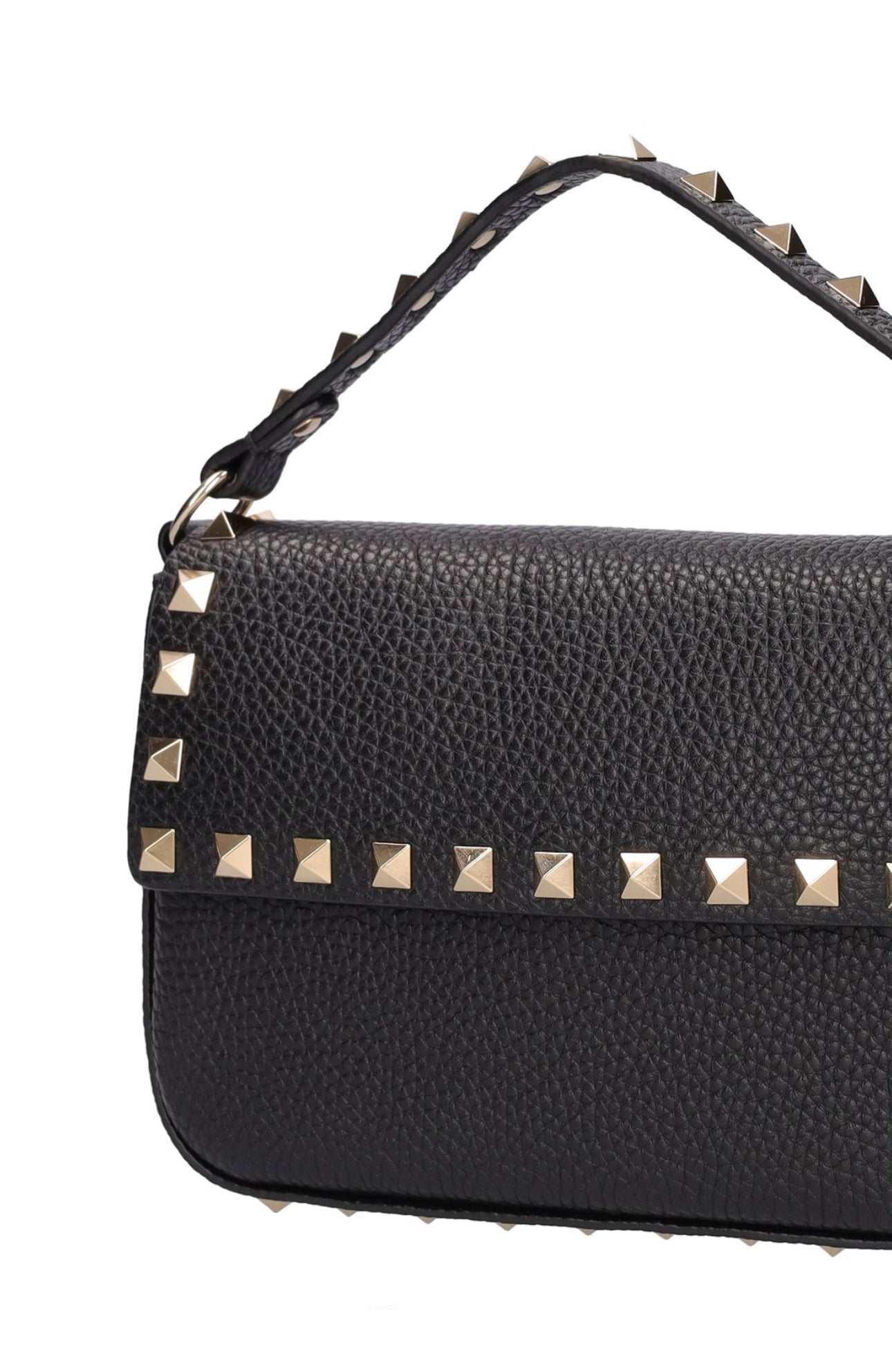 Valentino Garavani Small Rockstud Leather Top Handle Bag