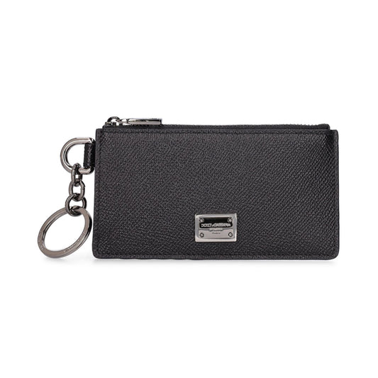 Dolce & Gabbana Logo Plaque Leather Card Holder