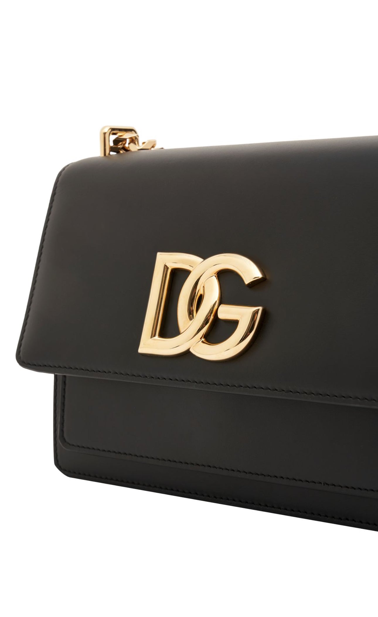 Dolce&Gabbana Logo Leather Chain Shoulder Bag