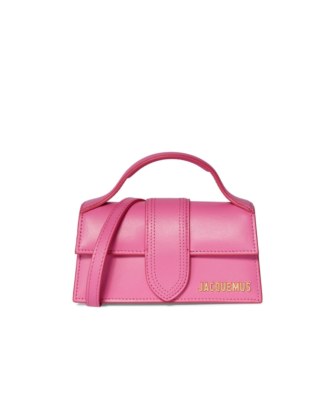 Jacquemus Le Bambino Smooth Leather Bag Neon Pink