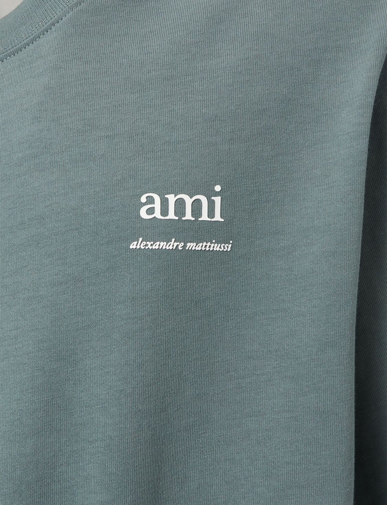 AMI Paris Logo Printed Boxy Cotton T-shirt