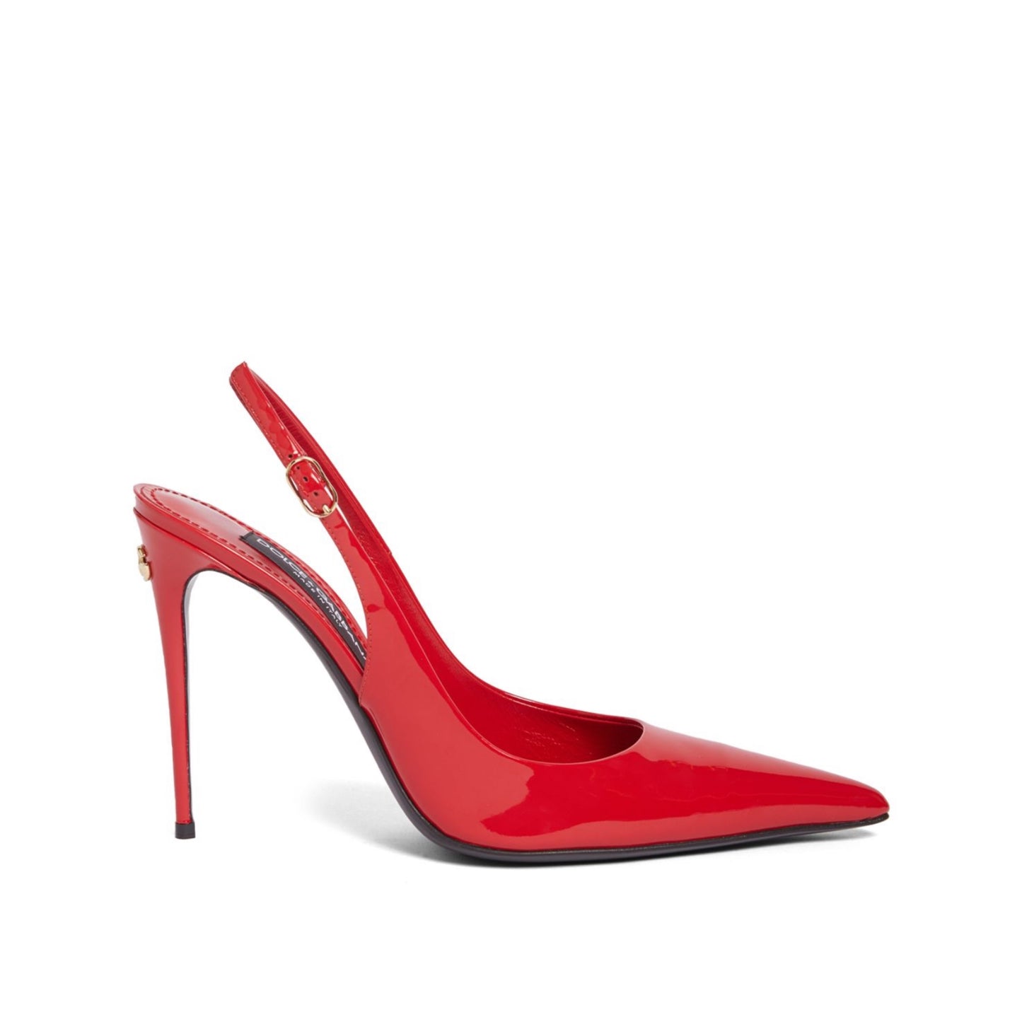 Dolce&Gabbana 105mm Lollo Patent Leather Slingbacks