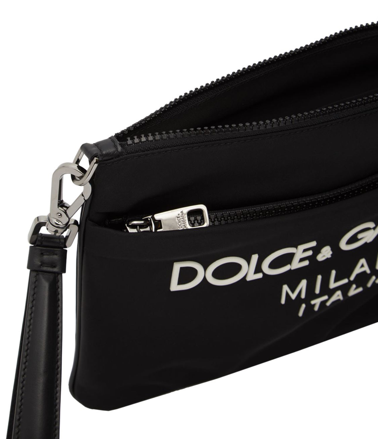 Dolce & Gabbana Rubberized Logo Nylon Pouch