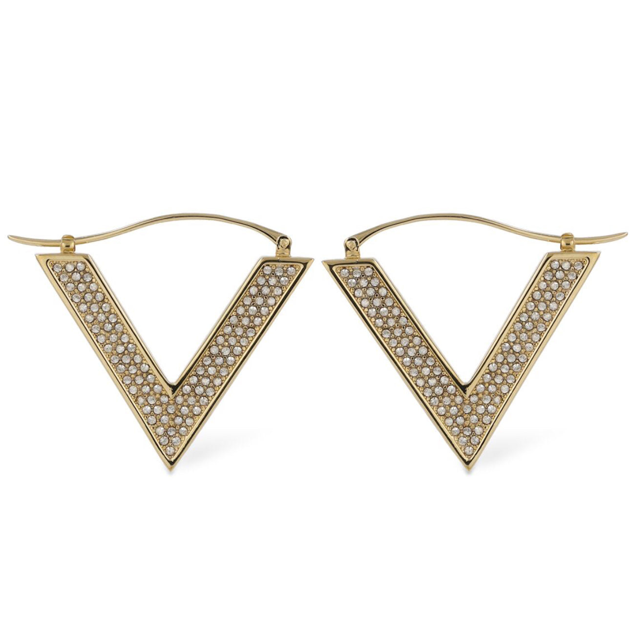 Valentino Garavani V Signature Crystal Huggie Earrings