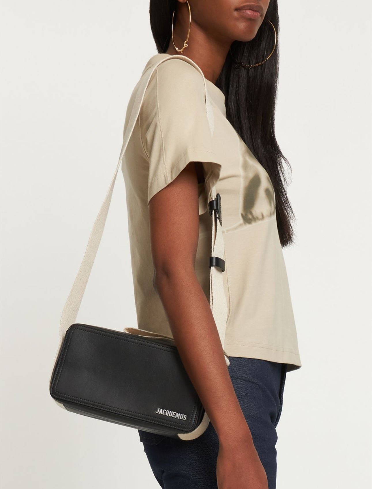 Jacquemus Le Cuerda Horizontal Crossbody Black bag