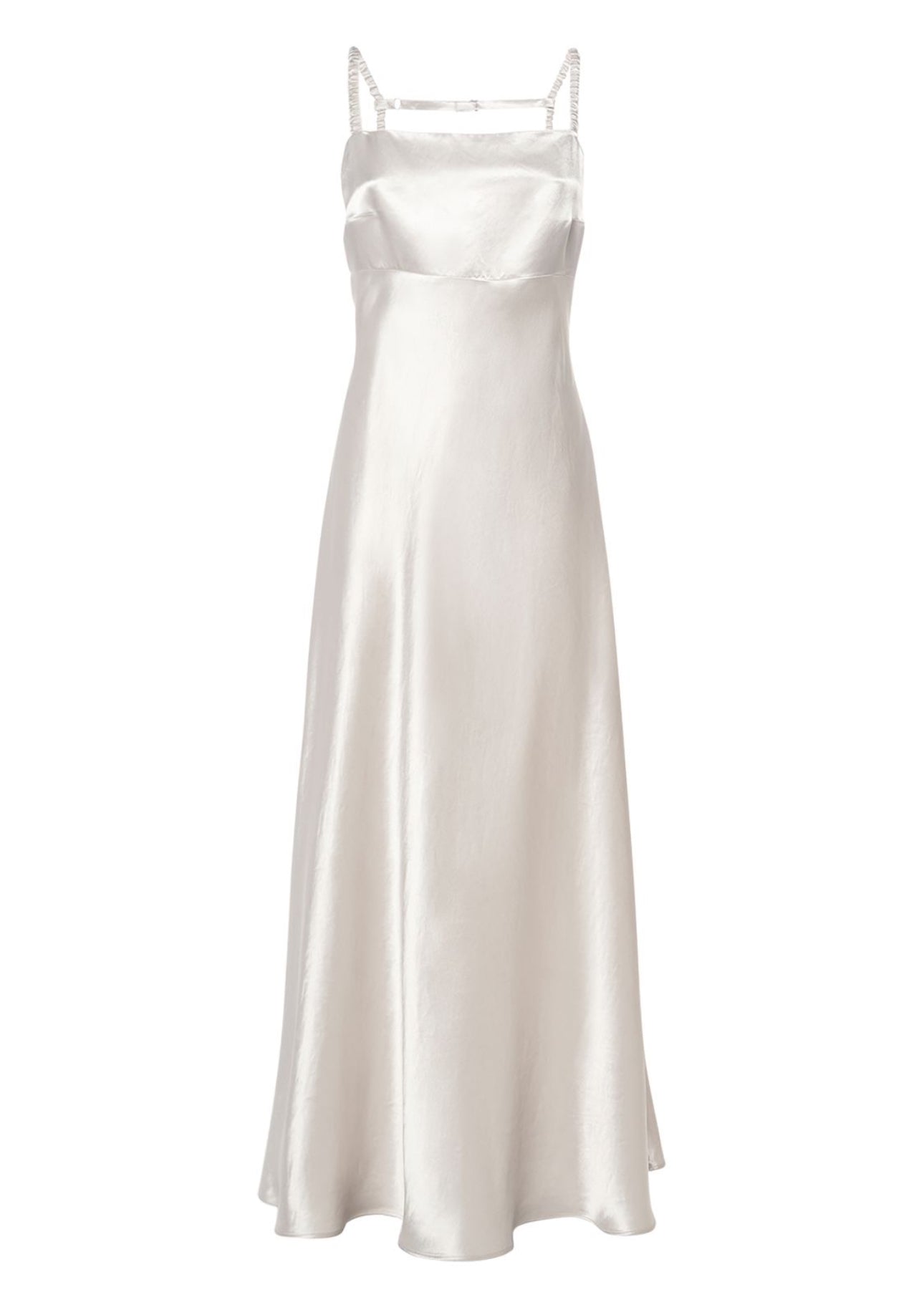 Max Mara Baden Satin Sleeveless Flared Midi Dress