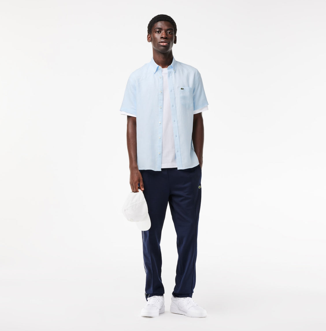 Lacoste Men’s Short Sleeve Linen Shirt