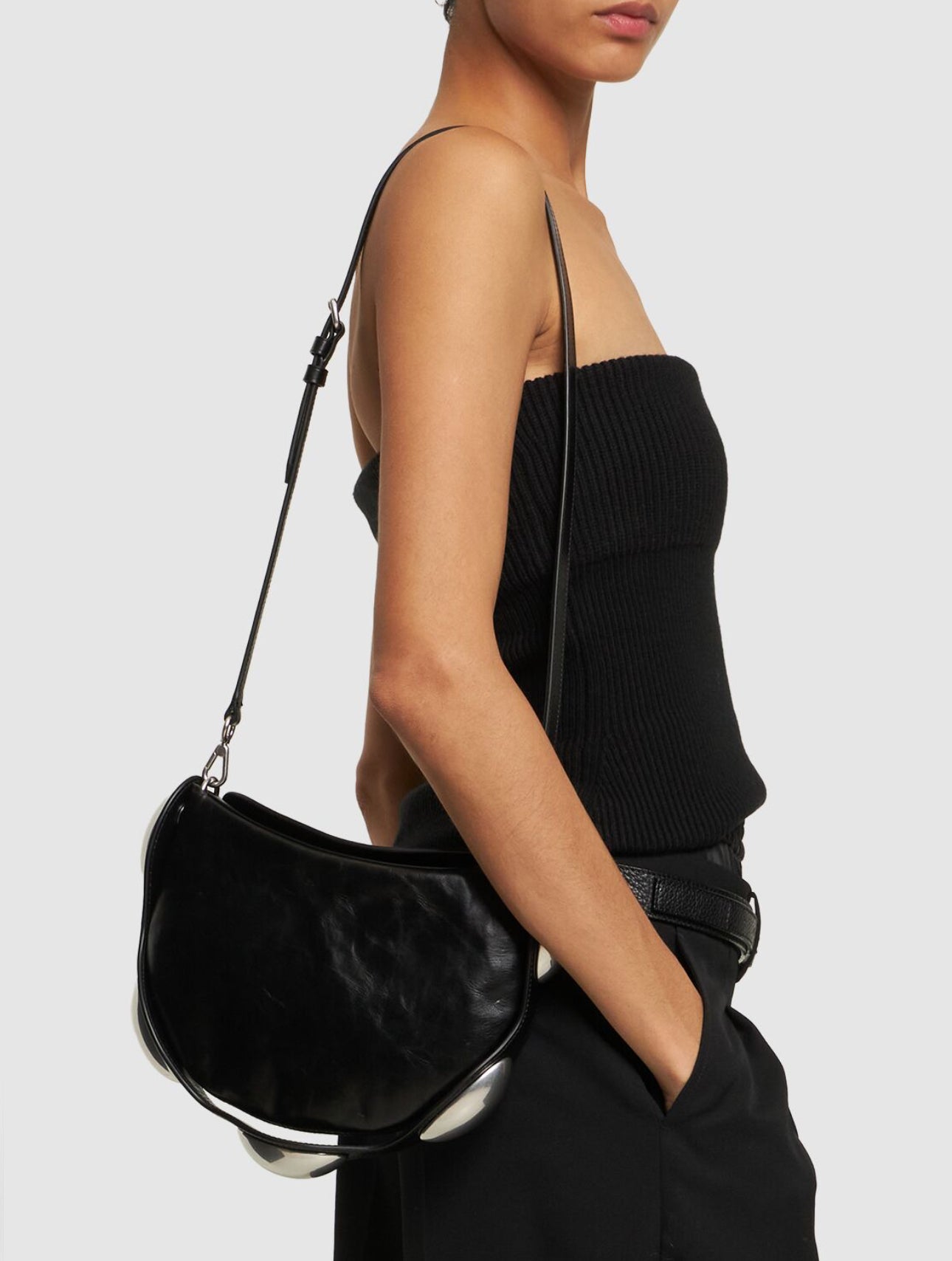 Alexander Wang Dome Multi Carry Leather Shoulder Bag