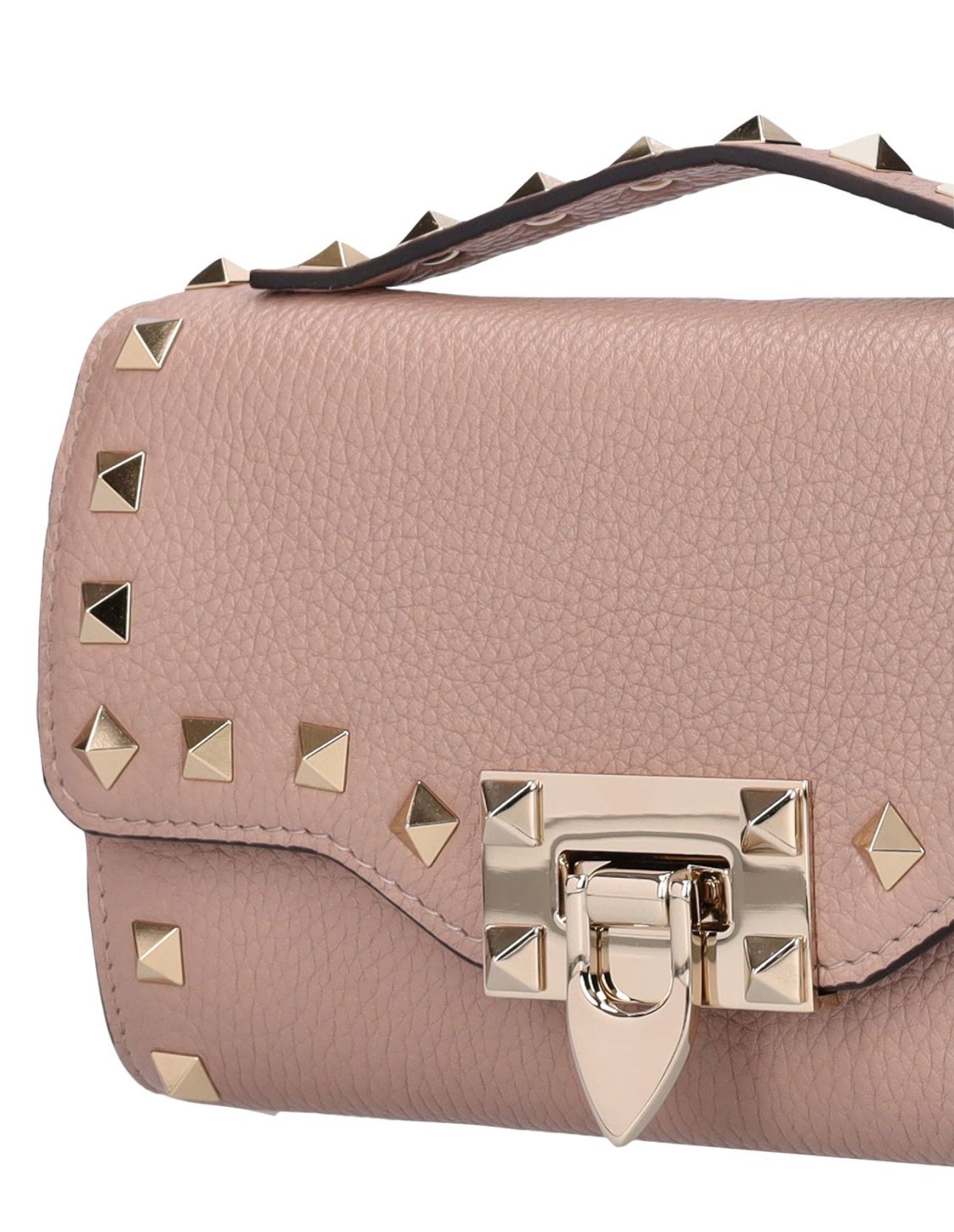 Valentino Garavani Rockstud Grained Leather Shoulder Bag