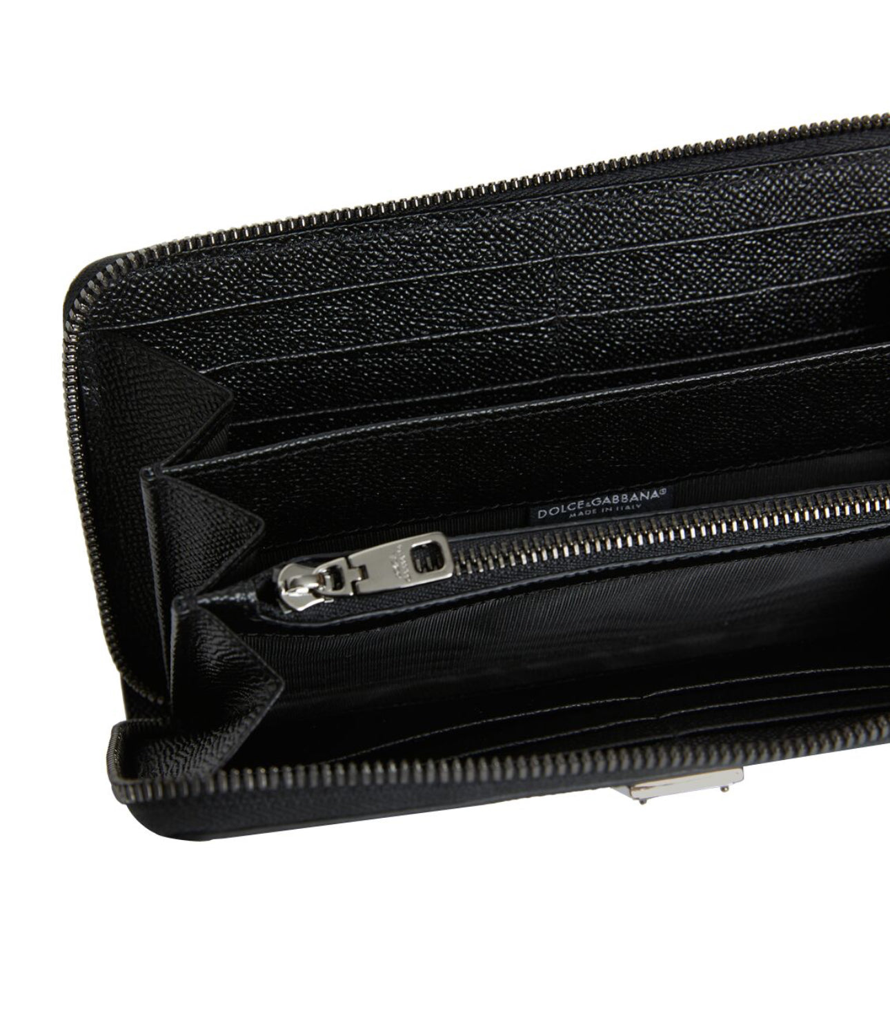 Dolce & Gabbana Dauphine Leather Zip Around Wallet