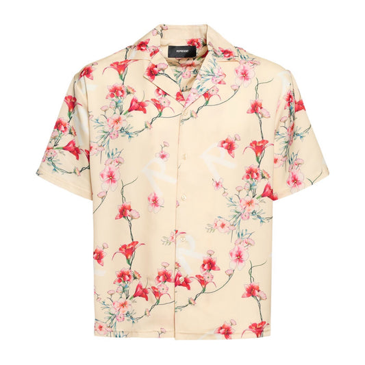 Represent Floral Printed Logo Short Sleeve Shirt