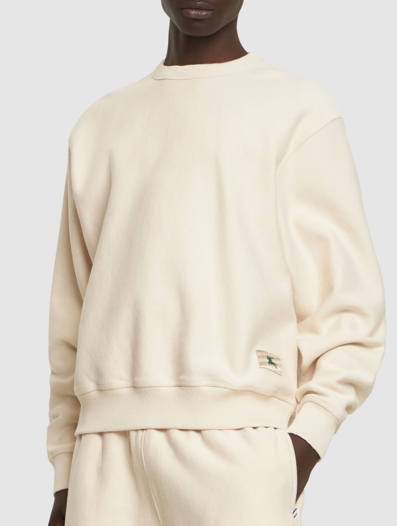 Burberry Logo Cotton Crewneck Sweatshirt