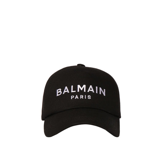 Balmain Logo Cotton Baseball Cap