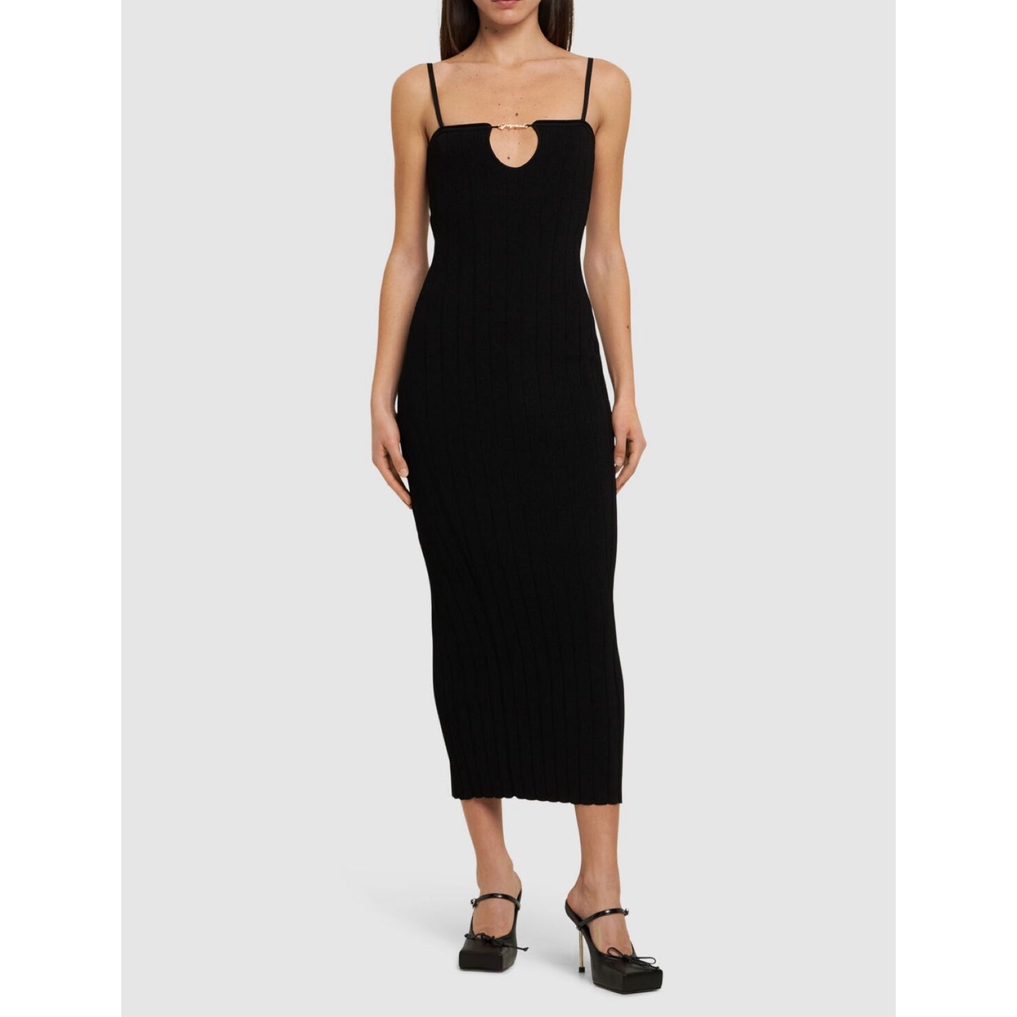 Jacquemus La Robe Sierra Bretelles Knit Midi Dress